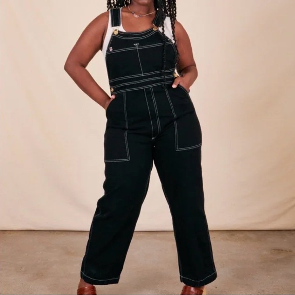 Big Bud Press contrast stitch overalls